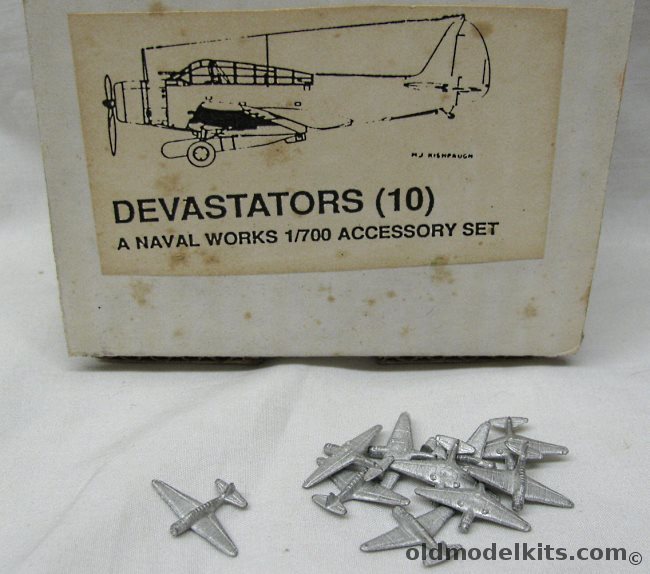 Naval Works 1/700 TBD Devastators (Ten Aircraft) plastic model kit